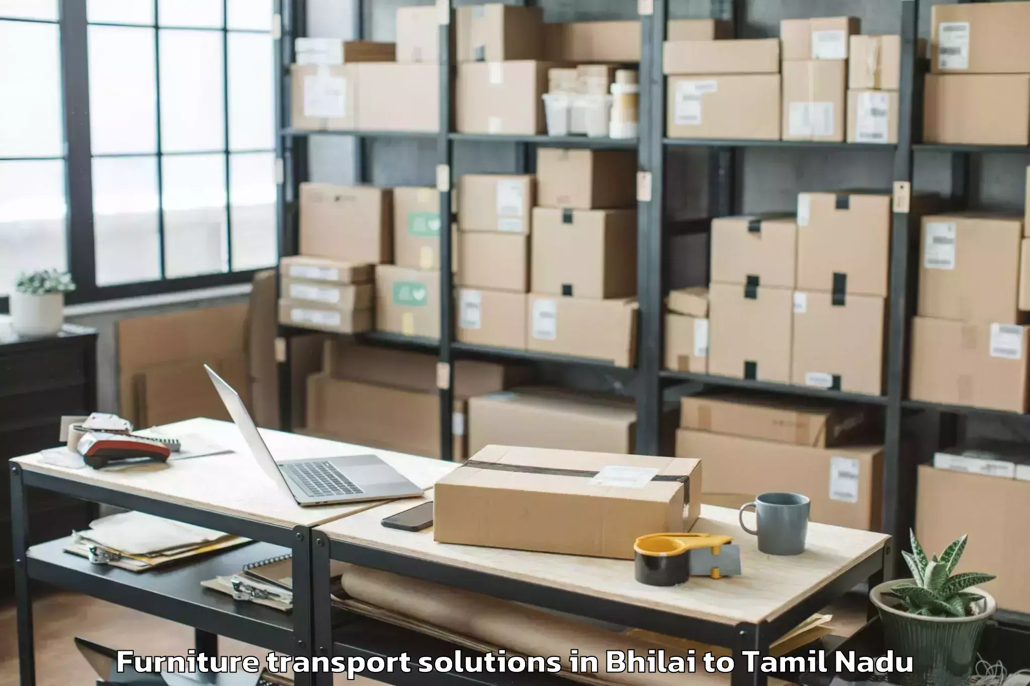 Affordable Bhilai to Metttupalayam Furniture Transport Solutions